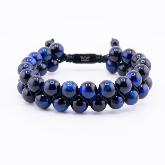 Pulseira Signature Dual Olho de Tigre Azul